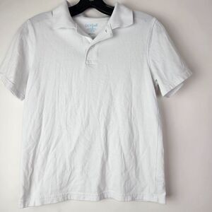 Cat & Jack Boys White Polo Shirt School Uniform Collared Size L‎ 10-12